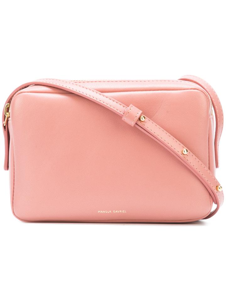 Mansur Gavriel Double Zip Crossbody Bag - Pink & Purple
