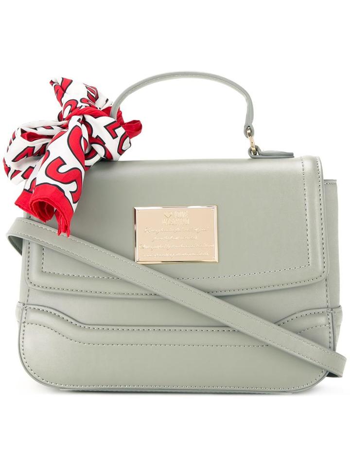 Love Moschino Camera Crossbody Bag, Women's, Grey, Polyurethane