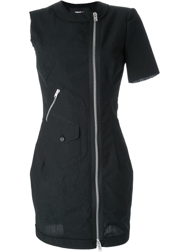 Yang Li Two Way Zip Dress - Black