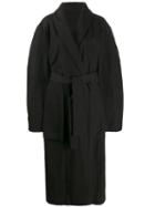 Lemaire Oversized Wrap-style Coat - Black