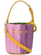 Sara Battaglia Pleated Buckle Mini Bag - Multicolour
