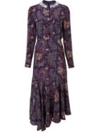 Suno Abstract Print Asymmetric Dress, Women's, Size: 6, Pink/purple, Silk