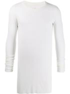Rick Owens Ribbed Sweatshirt - White