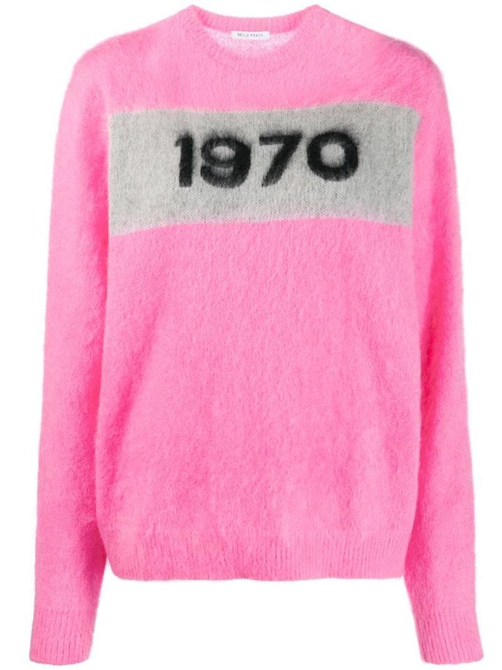 Bella Freud '1970' Crew Neck Jumper - Pink
