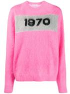 Bella Freud '1970' Crew Neck Jumper - Pink