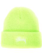 Stussy Embroidered Logo Knit Beanie - Green