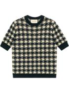 Gucci Houndtooth Knitted Top - Black