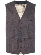 Al Duca D'aosta 1902 Checked Waistcoat - Blue