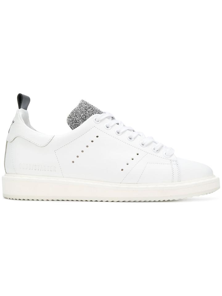 Golden Goose Deluxe Brand Glitter Starter Sneakers - White