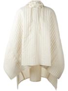Craig Green Quilted Hooded Poncho, Adult Unisex, Size: Small, Nude/neutrals, Polyamide/polyester