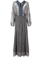 Ulla Johnson - Tassel Detail Maxi Dress - Women - Silk/polyester - 10, Blue, Silk/polyester