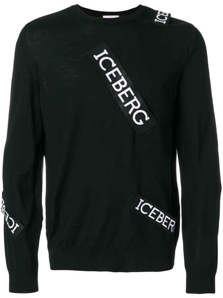 Kenzo Logo Cuff Jumper - Black