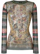 Jean Paul Gaultier Vintage Sheer Printed Top