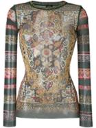 Jean Paul Gaultier Vintage Sheer Printed Top