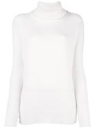 Loro Piana Roll Neck Jumper, Women's, Size: 42, White, Cashmere