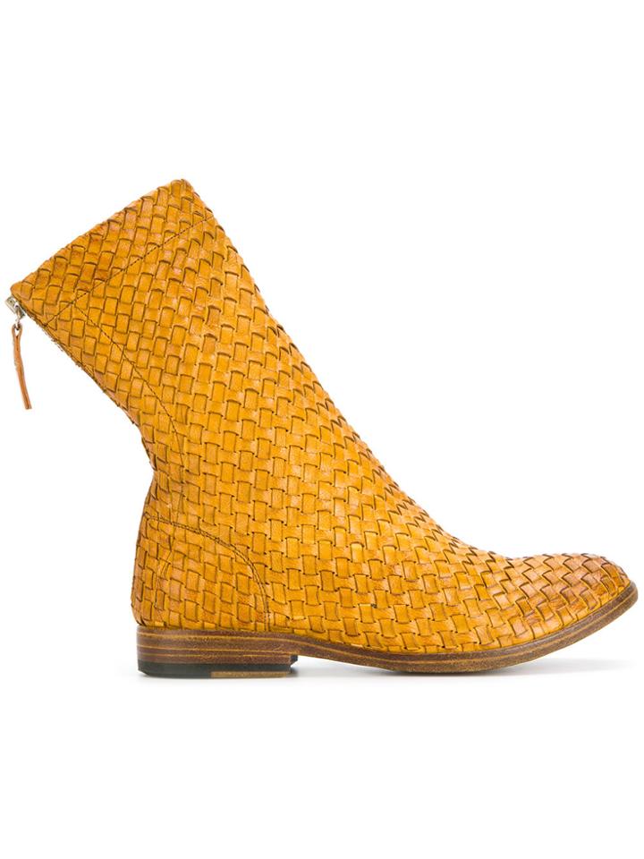 Sartori Gold Woven Ankle Boots - Yellow & Orange