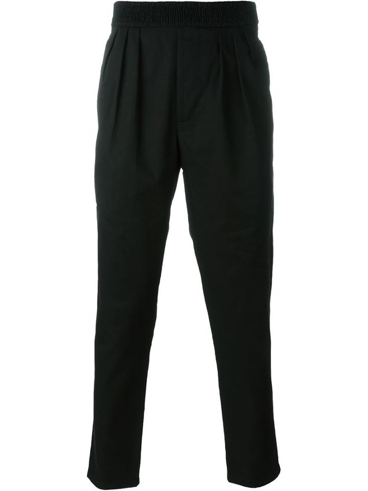 Paolo Pecora Elastic Waistband Cropped Trousers