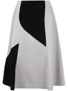 Derek Lam Patchwork A-line Skirt, Women's, Size: 40, Grey, Polyamide/spandex/elastane/virgin Wool
