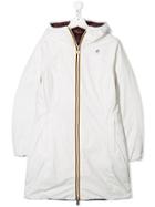 K Way Kids Teen Charlene Reversible Coat - White