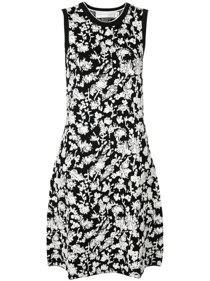 Victoria Victoria Beckham Floral Knitte Dress - Black