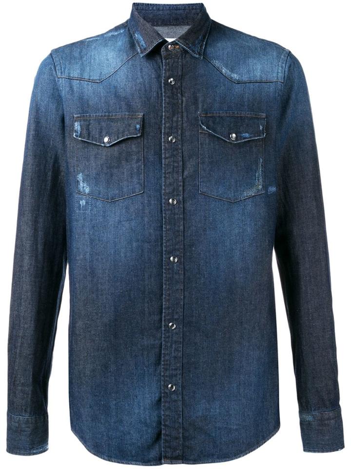 Dondup Faded Shirt - Blue