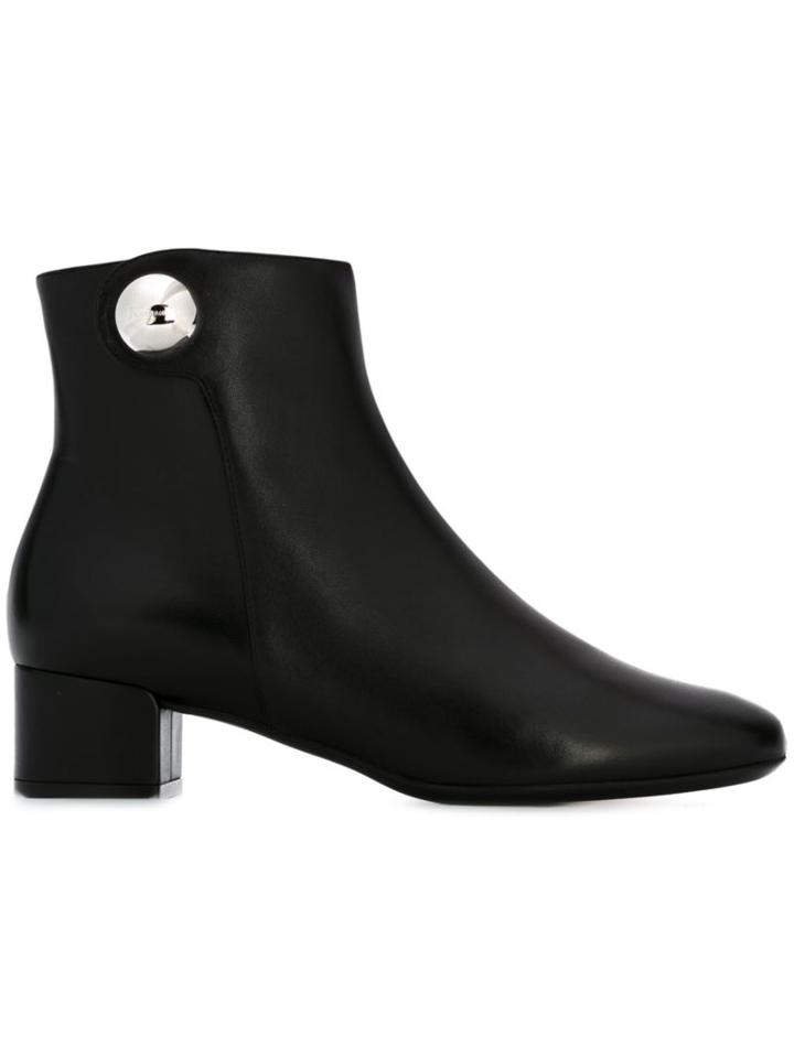 Salvatore Ferragamo Ankle Boots, Women's, Size: 5.5, Black, Leather/rubber