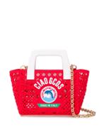 Gcds Woven Mini Shoulder Bag - Red