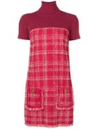 Elisabetta Franchi Check Printed Dress - Red