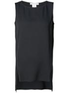 Fabiana Filippi - High-low Hem Tank Top - Women - Silk/acetate - 42, Black, Silk/acetate