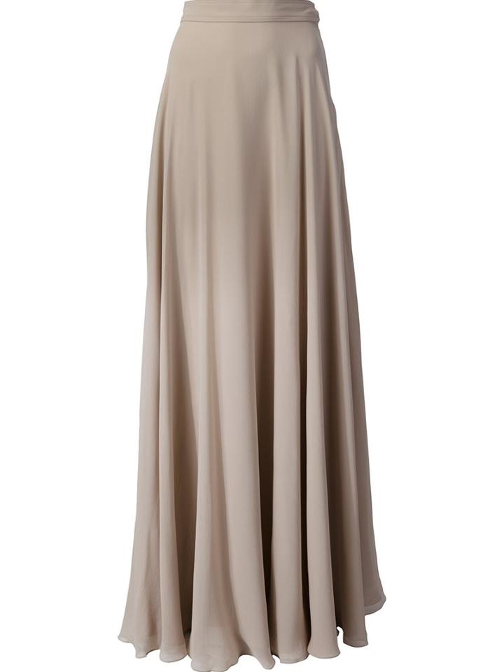 Ralph Lauren Black Flared Maxi Skirt