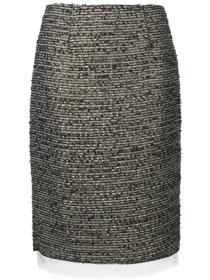 Zambesi Double Layer Straight Skirt - Multicolour