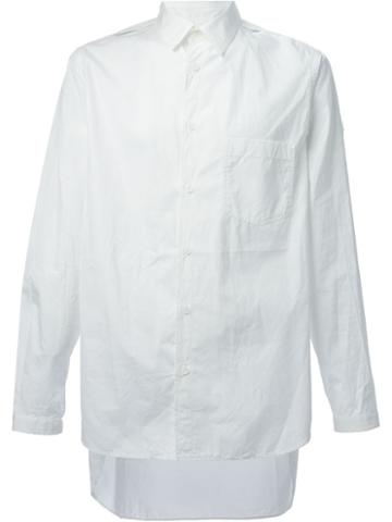 Yohji Yamamoto I-shoulder Open B Chain Stitch Shirt, Men's, Size: 2, White, Cotton