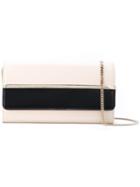 Lanvin - Two-tone Wallet Clutch Bag - Women - Calf Leather - One Size, Nude/neutrals, Calf Leather
