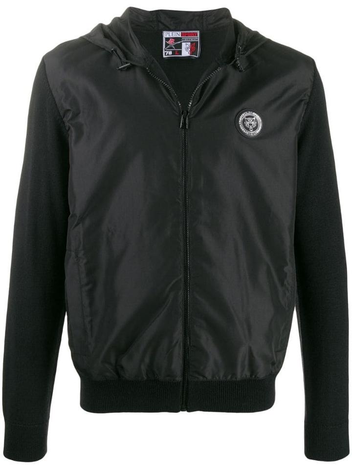 Plein Sport Logo Patch Hoodie - Black