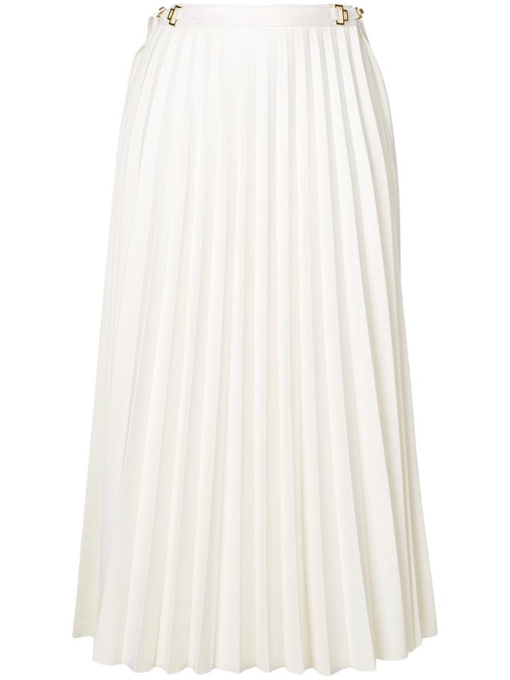 Parlor Fitted Waist Skirt - White