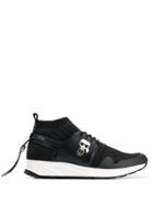 Karl Lagerfeld Vektor Knit Ikonik Runner Sneakers - Black