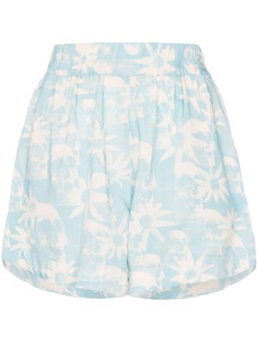 Double Rainbouu Gogo Floral Print Shorts - Blue