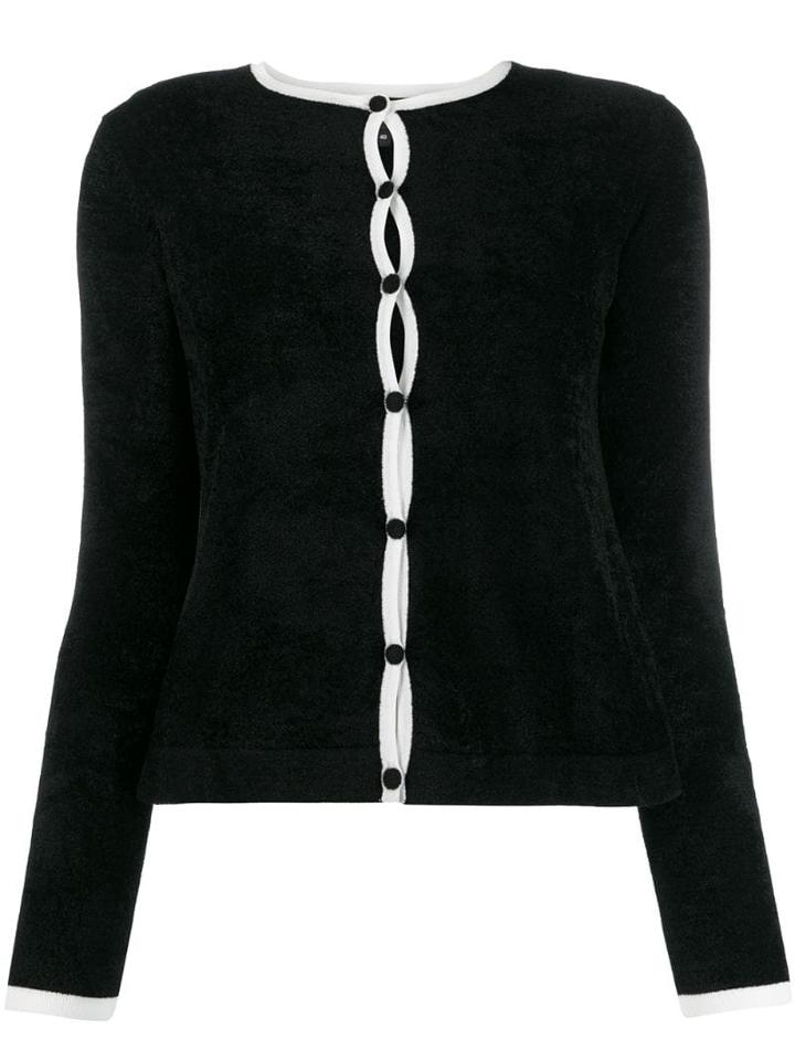 Emporio Armani Two-tone Cardigan - Black