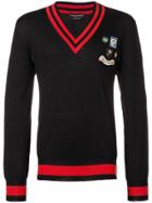 Alexander Mcqueen Contrast Trim Jumper - Black