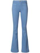 The Seafarer Flat Pocket Flared Jeans - Blue