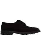 Trickers Black Fulton Suede Pointed Brogues