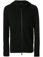 Iris Von Arnim Rib Knit Zipped Sweatshirt - Black