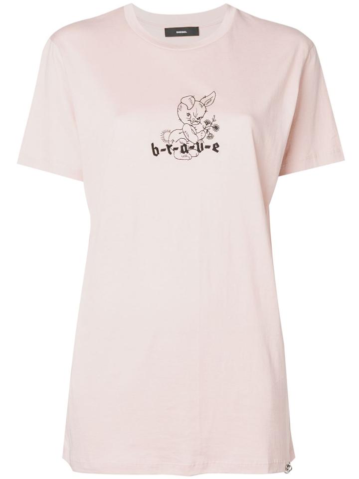 Diesel T-flavia-c T-shirt - Pink & Purple