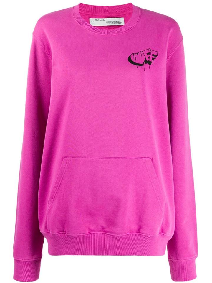 Off-white Dripping Logo Sweatshirt - Pink