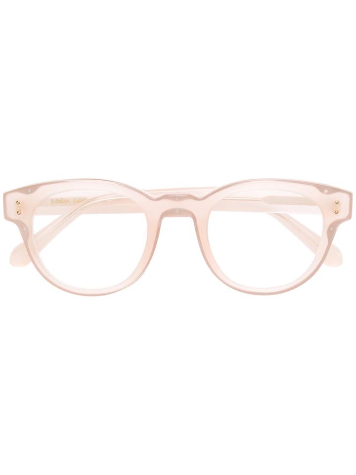 Linda Farrow Round Frame Glasses - Nude & Neutrals