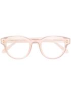 Linda Farrow Round Frame Glasses - Nude & Neutrals