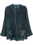 Avant Toi Distressed Beaded Jacket, Women's, Size: S, Green, Cotton/hemp/linen/flax