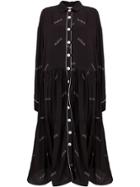Natasha Zinko Fufu Print Flared Dress - Black