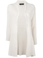 Twin-set Open Cardigan, Women's, Size: Large, White, Polyamide/viscose/cashmere/wool
