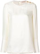 Helmut Lang Tie Sleeve Top - Blue